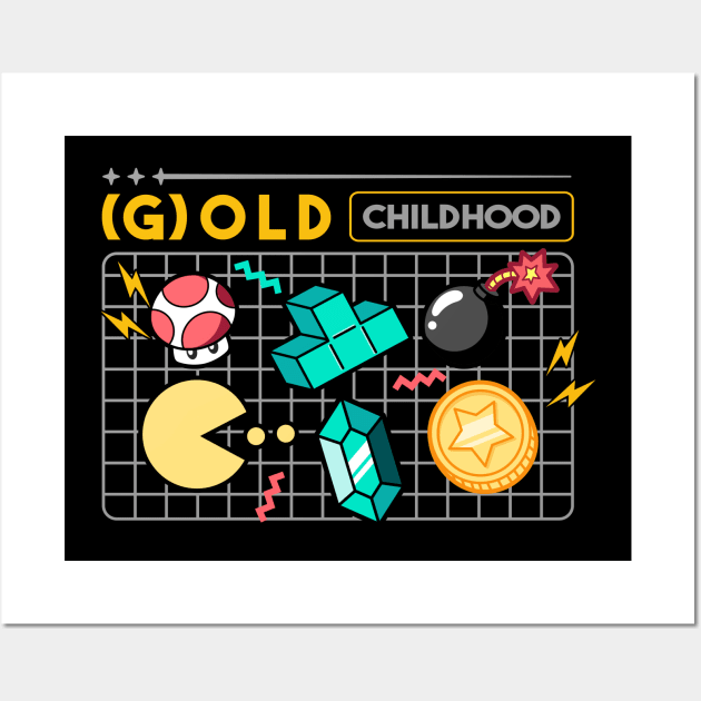 gold childhood v2 Wall Art by spoilerinc